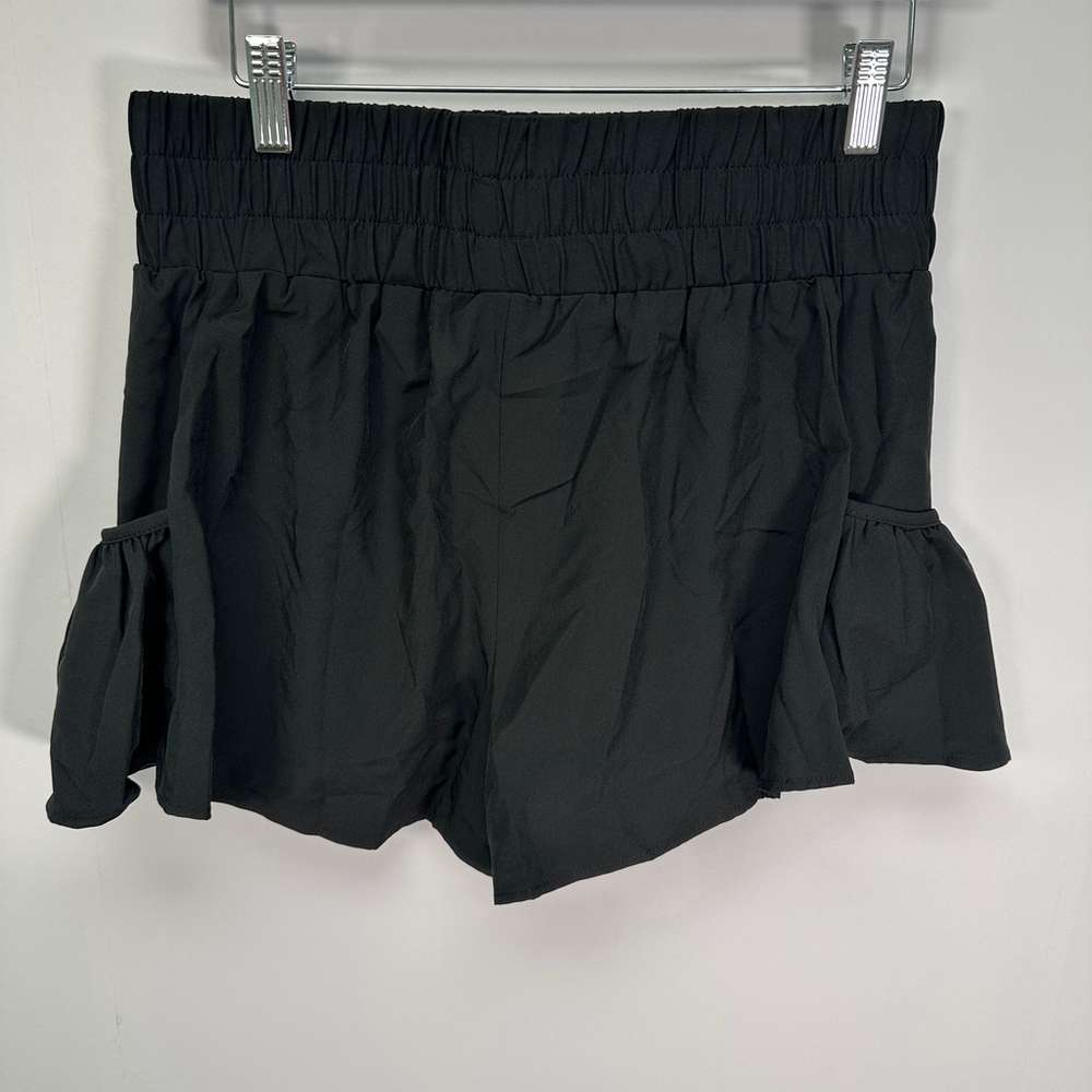 Black Bubble Skort‎ Whimsygoth Skirt Lined Athletic Shorts Large - Picture 2 of 3